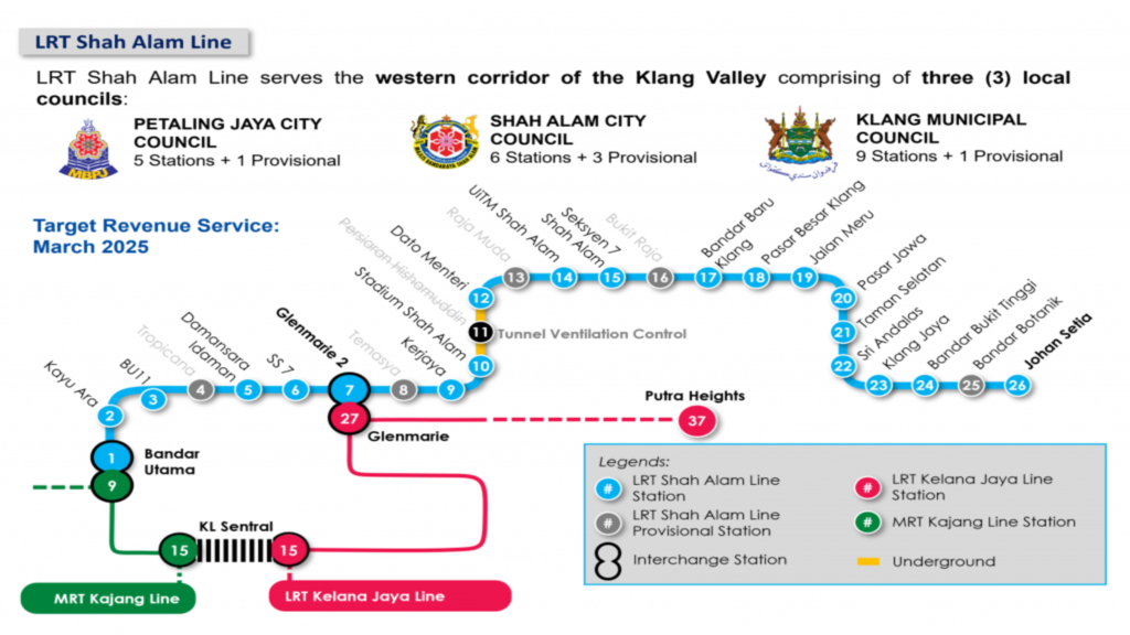 Shah Alam LRT3 to Boost Klang Valley Transit